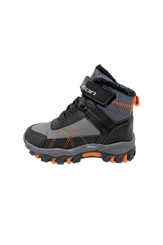 Callion 06p Deri Çocuk Sneakers Bot Füme Siyah Oranj Füme