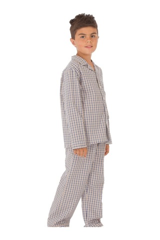 The Nuba The Don Bej-Lacivert Ekose Desenli Erkek Çocuk Pijama Takımı (9-1