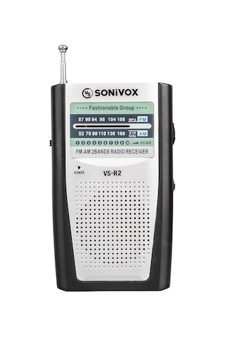 Sonivox VS-R2 Mini FM Radyo Gümüş