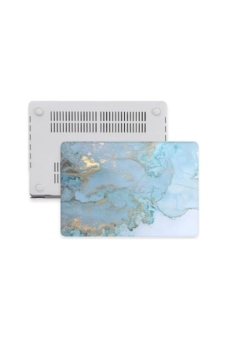 Apple Uyumlu MacBook Pro 13 Mermer Desenli Kılıf A1706 A1708 A1989 A2159 A2251 A2289 A2338 M1 M2 Uyumlu Tpu Sert