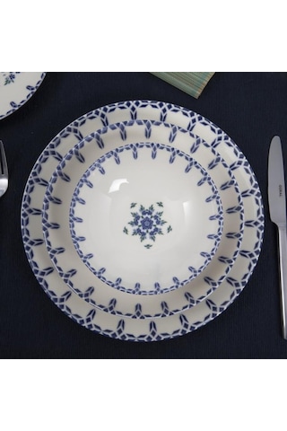 Güral Porselen Camelia 24 Parça 6 Kişilik Bone Yemek Takımı Dg 1654 Beyaz