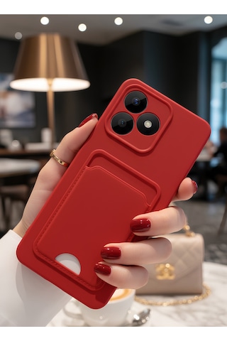 Realme Note 50 4g / Realme C53 Kılıf Kart Ve Resim Bölmeli Soft Renkli Silikon Kapak