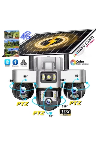 3 Motorlu V380 4g Solar Kamera