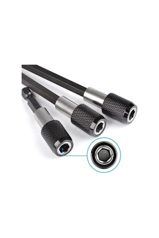 6-10-15 Cm 3'lü Manyetik Uzatma Bits Adaptör Seti Ulaşılmaz Alanlar Ve Hassas Vidalama, 7430000722644