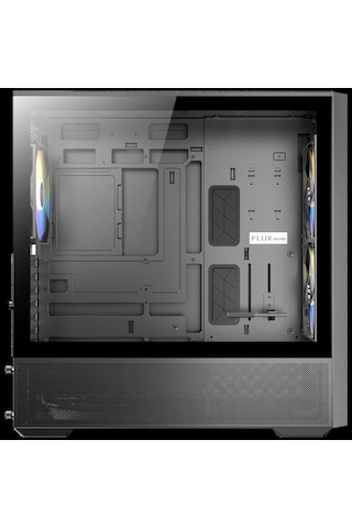 Antec Flux Rear Mid Tower Oyuncu Kasası - Flux Hava Akışı Platformu - 5x Pwm Fan 3x140mm Argb + 2x120mm Reverse - Mesh Ön Panel - Usb Type-c 3.2 Gen2 - 360mm Radyatör - 400mm Gpu - Gpu Braketi Dahil