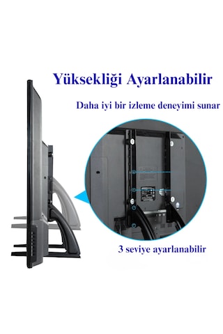 32-75'' Evrensel Tv Standı Masa Üstü Ayarlanabilir Sabit Lcd Led Ekran Standı