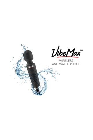 Vibemax'tan Şarj Edilebilir El Tipi Kişisel Değnek Masaj Cihazı: Kablosuz Ve Su Geçirmez - Güçlü Çok Hızlı Titreşim - Fısıltı Sessizliğinde - Kablosuz - Mini - Siyah