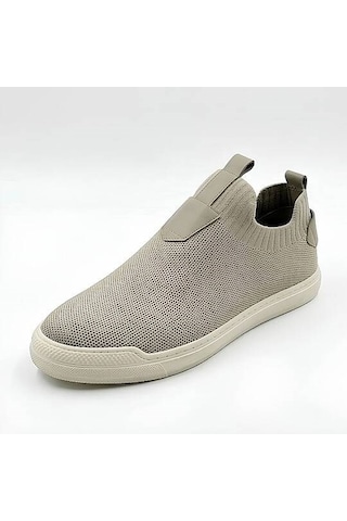 Daytex 4224 Erkek Slip-on - Full Triko Örgü Termo Taban Sneaker Koyu Boz Kahve