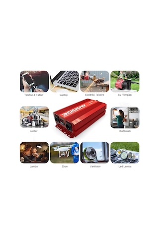 Kobb Kbn3000 12V-220V 3000Watt Tam Sinüs Dönüştürücü İnvertör