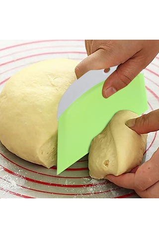 Vkemall Yeşil Gıda Grade Plastik Krem, Hamur, Çikolata Kazıcı - Dayanıklı, Temizlenmesi Kolay, 2 Adet Paket Yeşil