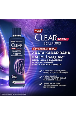 Clear Men Scalp Pro Güçlendirici Şampuan 2 x 300 ML + Serum 70 ML