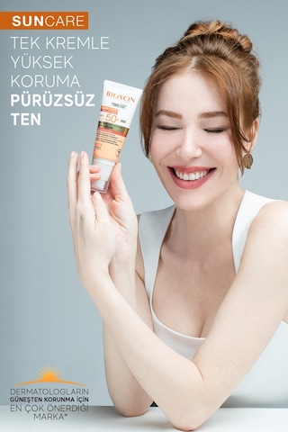 Sun Care Lekeye Eğilimli  Ciltler Renkli Spf 50 Güneş Kremi 50 ml Tinted Arbutin, Kolajen, Hyaluronik