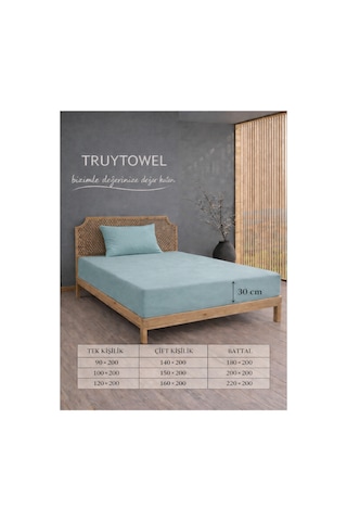 Home Textile %100 Pamuk Kumaştan Üretilmiş Tek/çift/battal Boy Lastikli Çarşaf Turkuaz