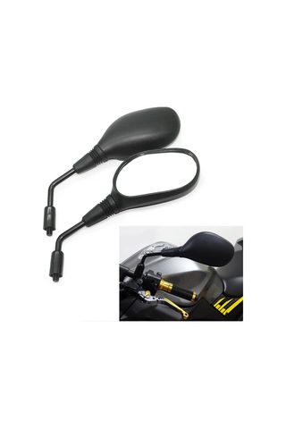 Neevoyu Atv, Motosiklet Ve Elektrikli Araçlar İçin Dayanıklı, Yüksek Netlikli Geri Görüş Aynası - Şok Ve Korozyon Direnci İle Siyah Abs Kasa