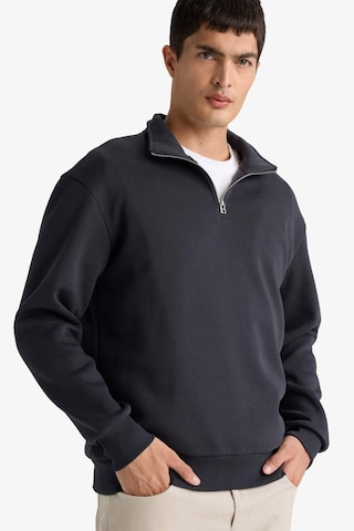 DeFacto Comfort Regular Fit Rahat Kalıp Fermuarlı Dik Yaka Basic Düz Sweatshirt X7405AZ25SPAR214