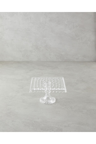 English Home Bubbles Cam Kek Standı 18x11 Cm Şeffaf Şeffaf