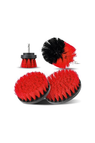 Matkap Temizleme Fırçası 4 Parça, Döner Fırça 2'/3.5'/4'/5' C