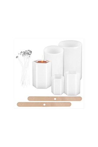 Gildedwill Silikon Mum Kalıbı, Mum Yapımı İçin Sütun Mum Kalıbı, Kendin Yap Mum Yapımı Kalıbı