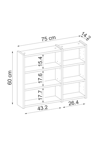 Banyo Dolabı Kulpsuz 2 Kapaklı Mdf 75 Cm Aynalı Banyo Üst Dolabı Mat Beyaz