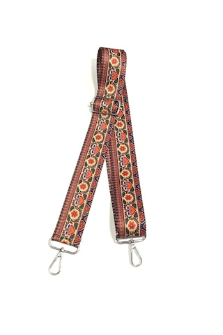 Karan Tuhafiye Otantik Desenli Çanta Sapı / Ayarlanabilir Palaska / Polyester Çanta Sapı Taba