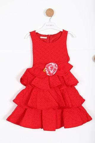 Xo Kids Kız Çocuk Elbise 4-8 Yaş 5899 Kırmızı