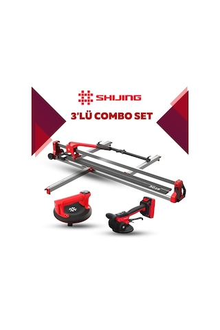 Shıjıng Tools Manuel Kesici Dijital Vantuz Ve Fayans Vibratörü 3'lü Pro Set