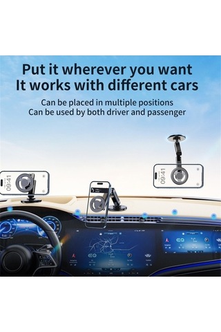 Tongxida Cbtx C13 Montaj Parçası, Magsafe Uyumlu Araç Telefon Tutucu - Gümüş Gümüş