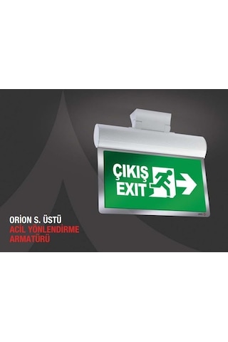 Arsel Orion Aeb-30223-l Acil Çıkış Yönlendirme Armatürü Sürekli Ve Kesintide 180 Dak. Yanan 10xf Led Genel