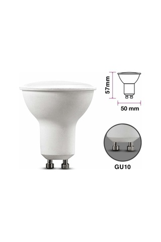 6'lı Gu10 Led Ampul Paketi 5 W, Sıcak Beyaz 4000 K Yüksek Parlaklık