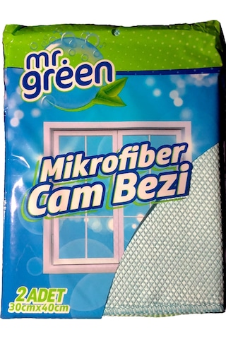 Mr. Green Mikrofiber Cam Bezi 30 x 40 CM 2'li