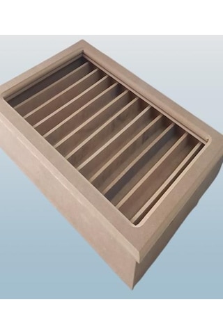 Hobi Adn Dekoratif Tesbih Kutusu Ahşap Mdf Ham Cnc Kesim Çift Bölme El Yapım