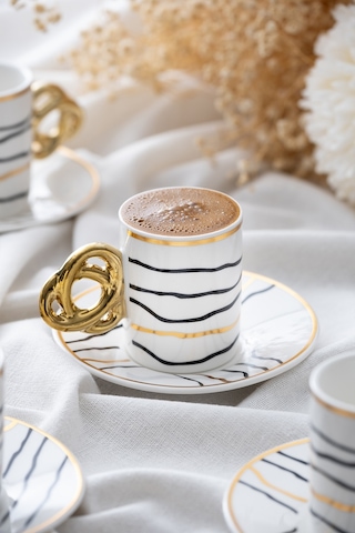 Acar Lucetta 6 Kişilik Kahve Fincanı Takımı - 90 Ml