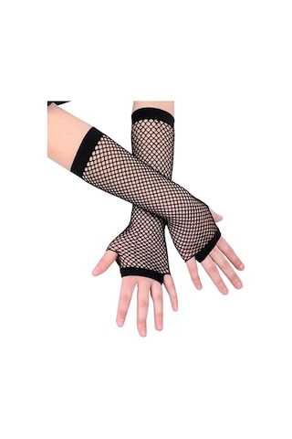 Uzun Fileli & Örgü Eldiven 1 Çift