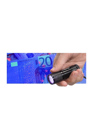Uv Işık El Feneri 9 Led Ultraviyole Mor Işık Para Banknot Kontrol