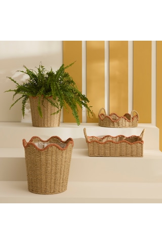 Karaca Home Shalia Dekoratif Sepet Organizer 30x8x15 Cm Kahverengi