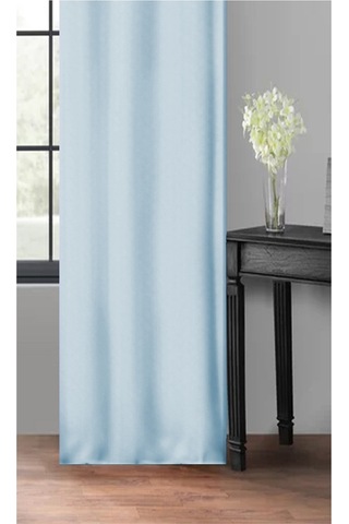 Taç Soft Açık Mavi Fon Perde Mavi