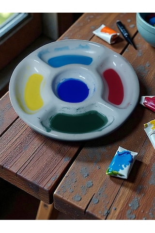 Toprakana Art Avuç İçi Seramik Porselen Palet El Yapımı