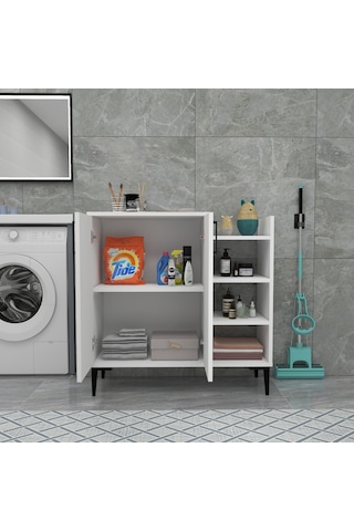 Arnetti Mutfak Banyo Dolabı Leskar Çok Amaçlı Dolap, Beyaz