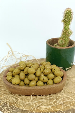 Aydın Yöresi Manzalina Cinsi Sofralık Tatlandırılmış Kırma Yeşil Zeytin 6 Kg