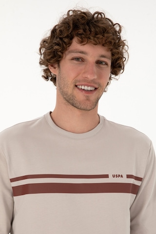 U.S. Polo Assn. Erkek Regular Fit Bisiklet Yaka Taş İnce Sweatshirt 50313801-VR049