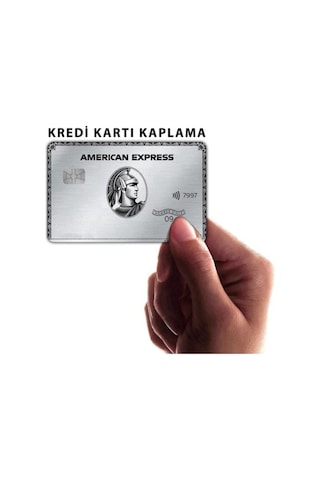 Silver American Express - Papara, Tosla, Otobüs Kart Kaplama Stickeri Kredi Kartı Için Diğer