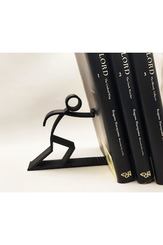 Dekoratif Kitap Tutucu, Kitap Desteği, Stickman-çöp Adam Kitap Standı