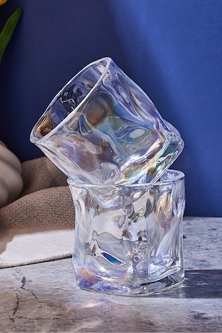 Piero Luster 2'li Kristal Cam Bardak 200 Ml Luster Çok Renkli