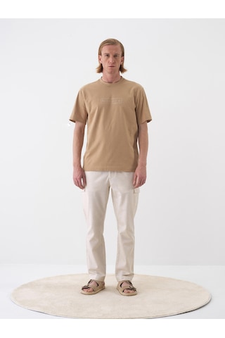 Xint Camel Pamuk Dokulu Regular Fit Tişört 502250