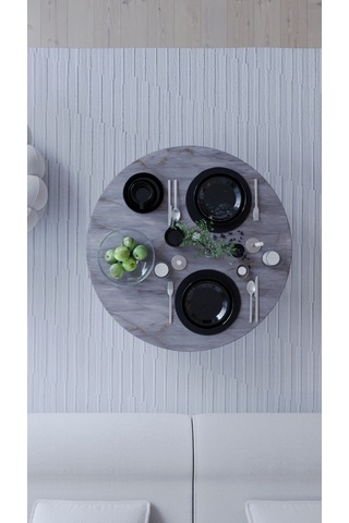 Mega Kozalak Katlanabilir Yuvarlak Şık Yer Sofrası Yer Masası