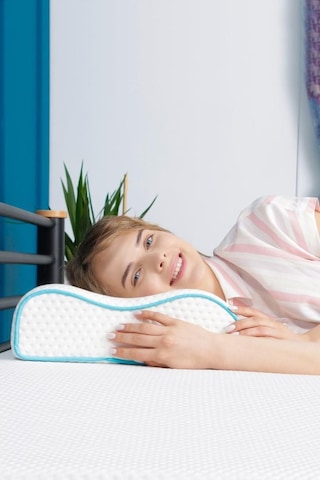 Viscofoam Çift Taraflı Yüksek Boyun Destekli Ortopedik Yastık Visco Yastık - 55x35x12-11cm