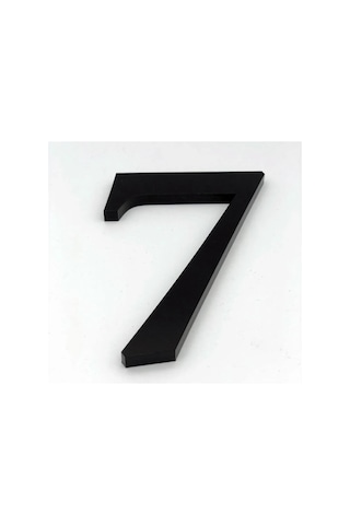 Kapı Numarası 20 Cm No 7 Roma, Siyah Pleksi Kendinden Yapışkanlı