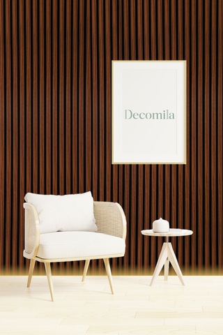 Mdf Ahşap Akustik Duvar Paneli 60x275 Cm - Polisander 60x275