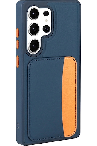 Galaxy Uyumlu S25 Ultra Kılıf Kartlıklı Zore X-kart Silikon Kapak - Lacivert Lacivert