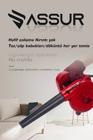 Assur ASR811 450W Elektrikli Hava Üfleme Kırmızı